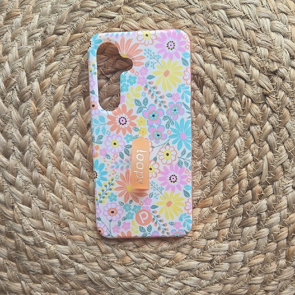 Floral Phone Case with Loop Handle